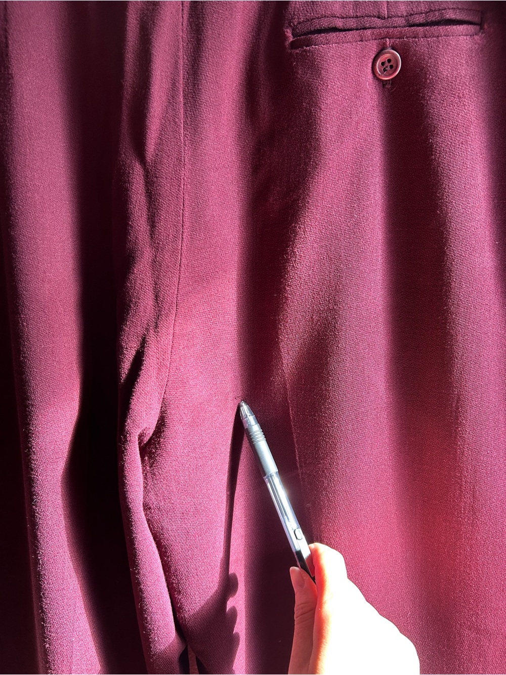 Jones New York 100% Wool Pleated Dress Pants Sz 14 Burgundy - Picture 11 of 11
